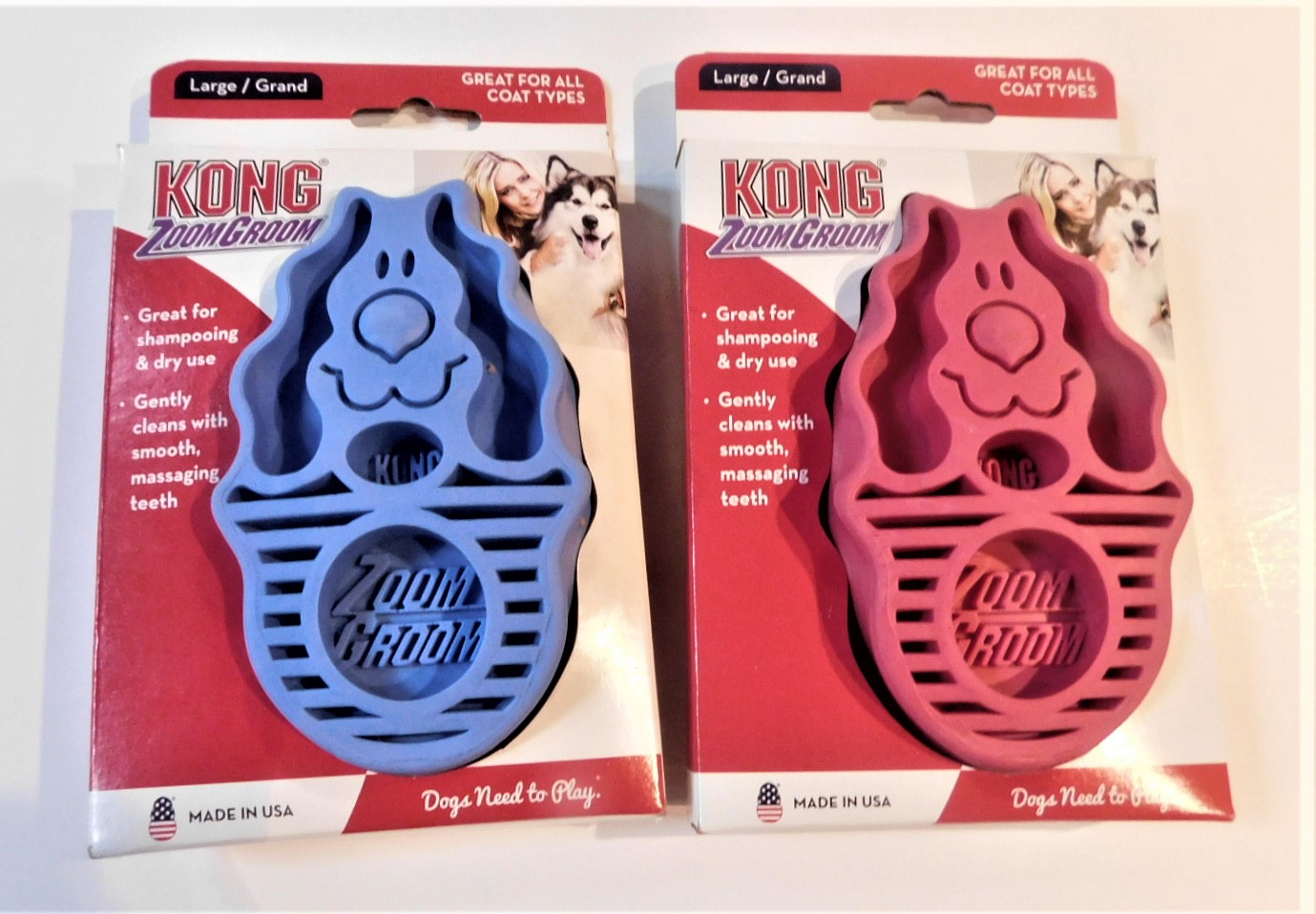 #98004 Kong Zoom Groom Rubber Puppy Brush – POSH PET PLACE